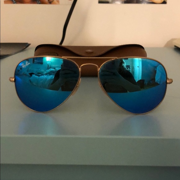 Blue Flash Aviator Ray Bans